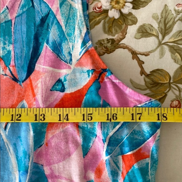 D&Co Beach Blue and Pink Sleeveless Sundress with Scoop Neck - Picture 11 of 13